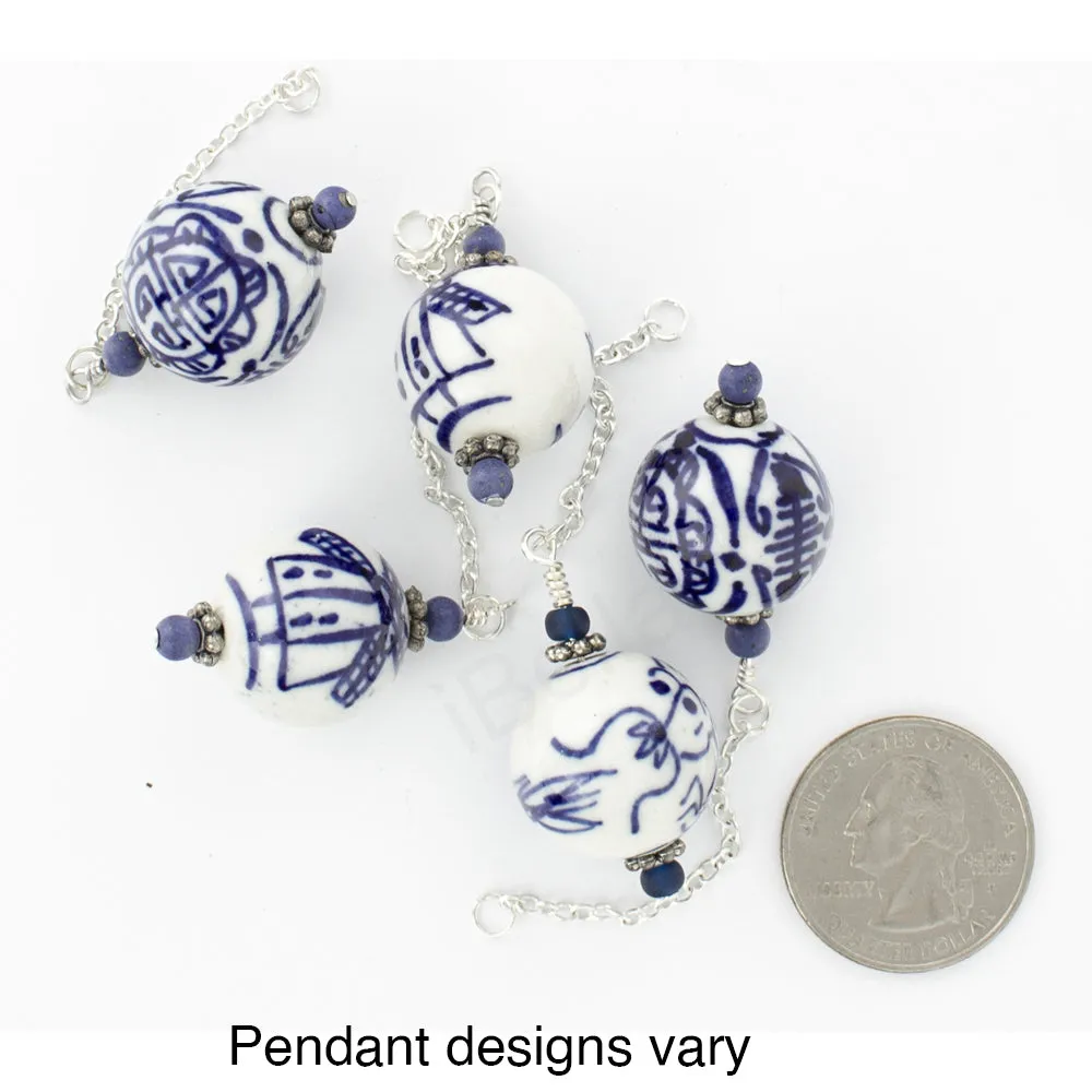 iBella® Scarf Slide Jewelry Set - Wedgewood