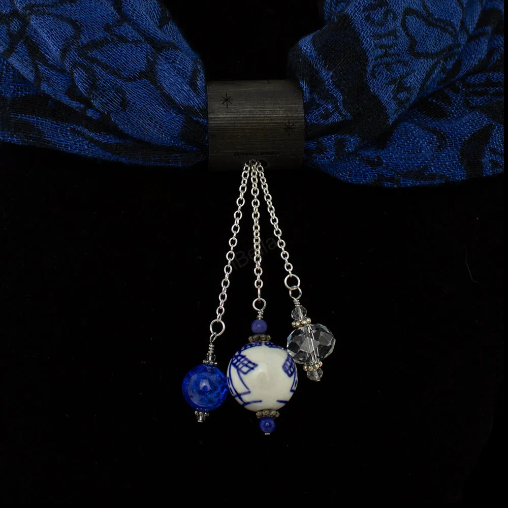iBella® Scarf Slide Jewelry Set - Wedgewood