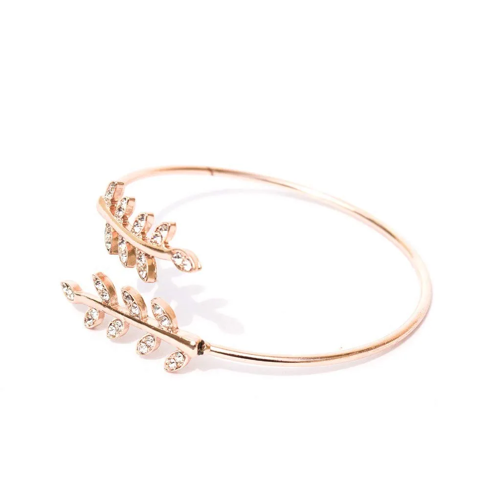 Joker & Witch Grecian leaves Gold Bracelet for women