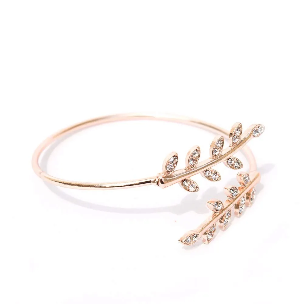 Joker & Witch Grecian leaves Gold Bracelet for women