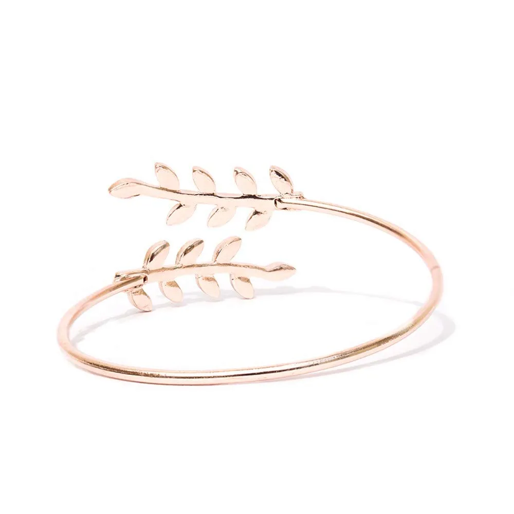 Joker & Witch Grecian leaves Gold Bracelet for women