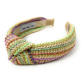 Kai Raffia Woven Top Knot Headband
