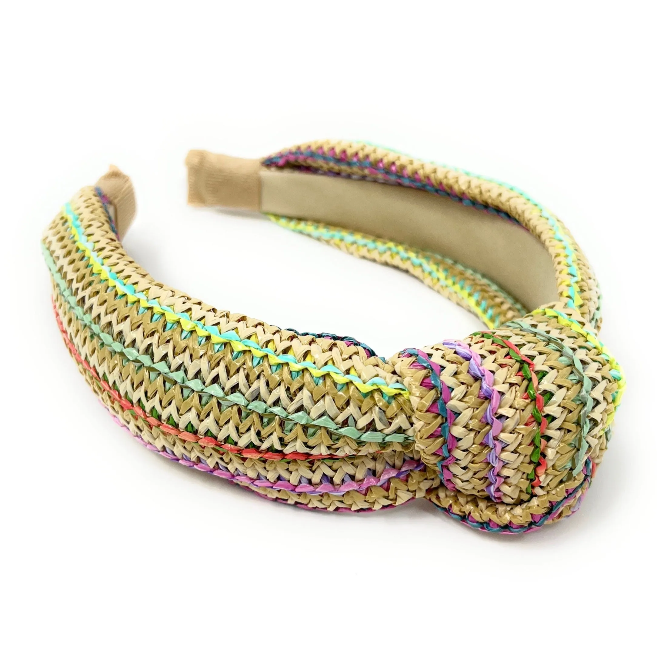 Kai Raffia Woven Top Knot Headband