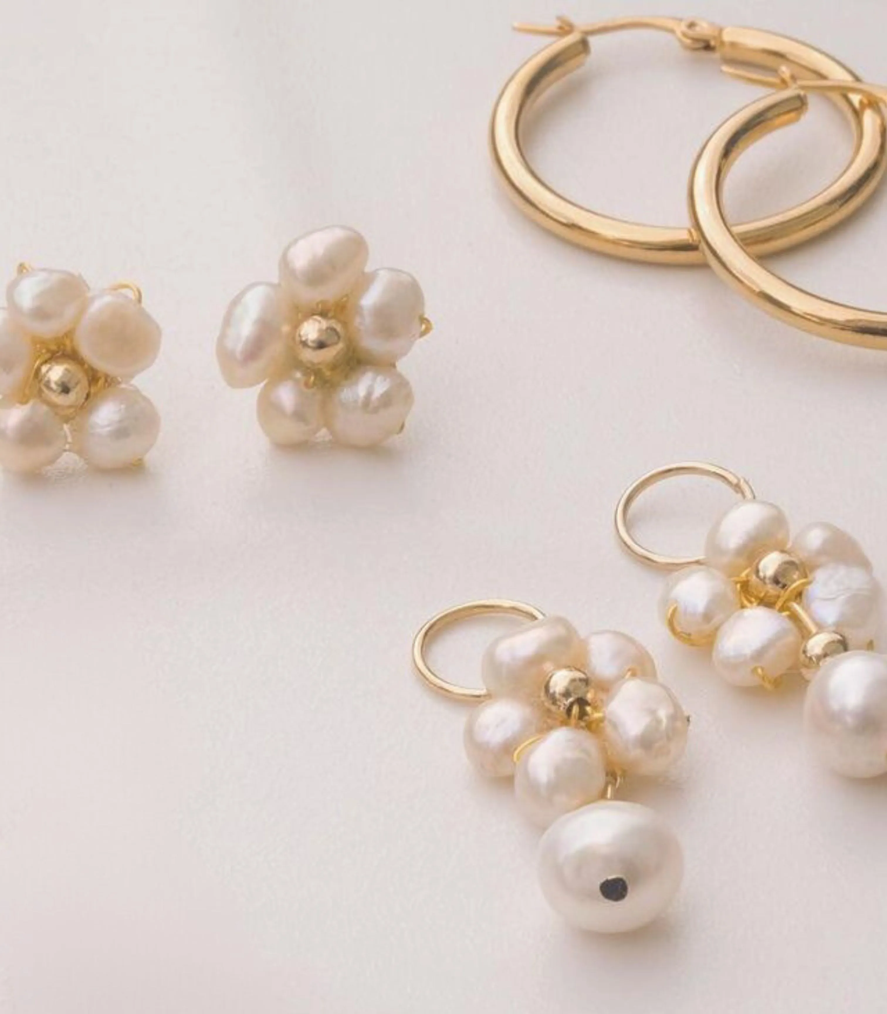 Kalachuchi 3-in-1 Drop Hoop Earrings