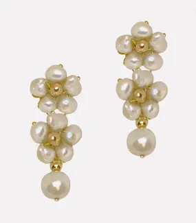 Kalachuchi 3-in-1 Drop Hoop Earrings