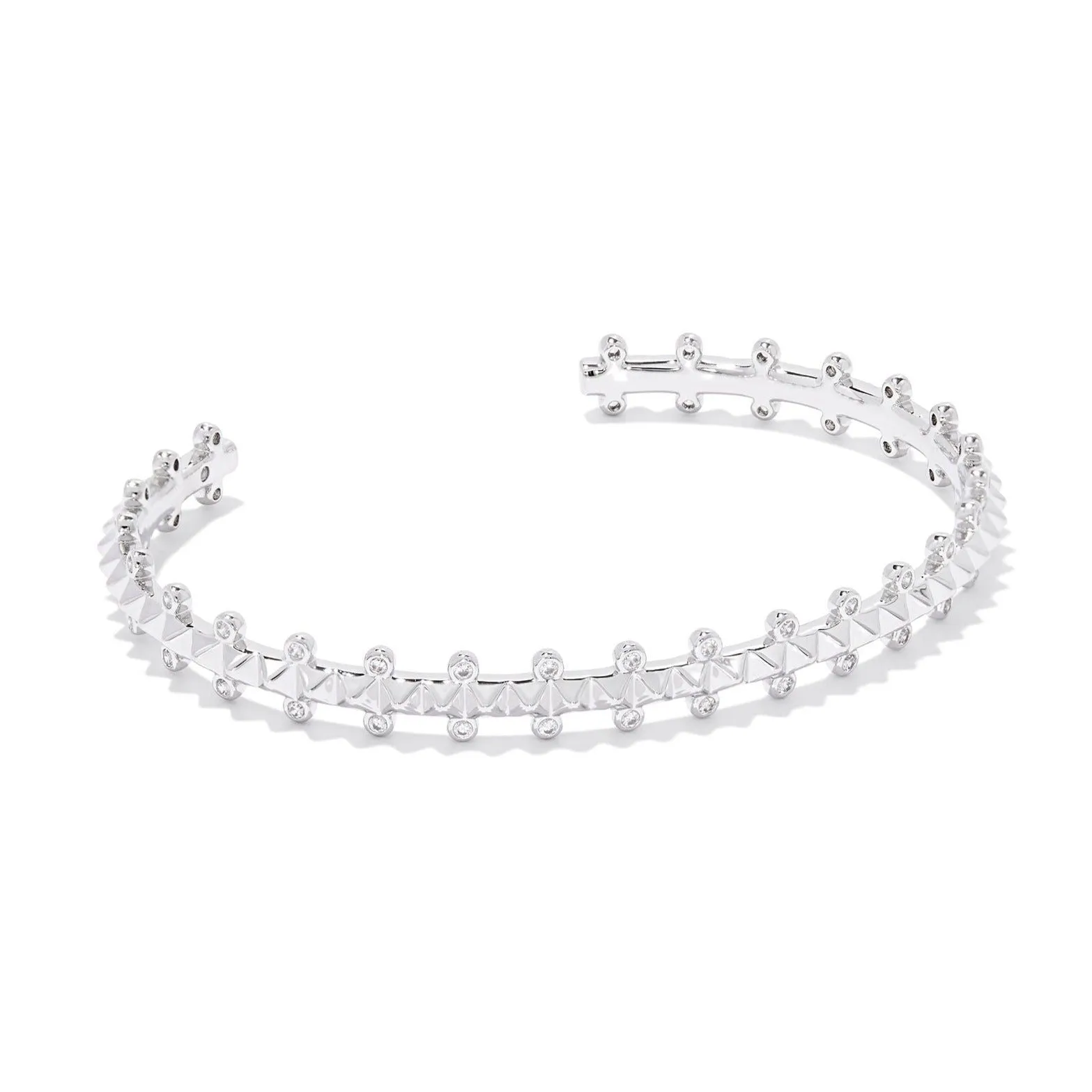 Kendra Scott | Jada Silver Cuff Bracelet in White Crystal