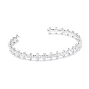 Kendra Scott | Jada Silver Cuff Bracelet in White Crystal