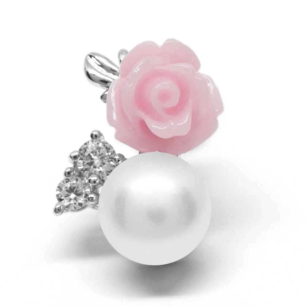 ''La Vie en Rose'' Cultured Pearl Earrings