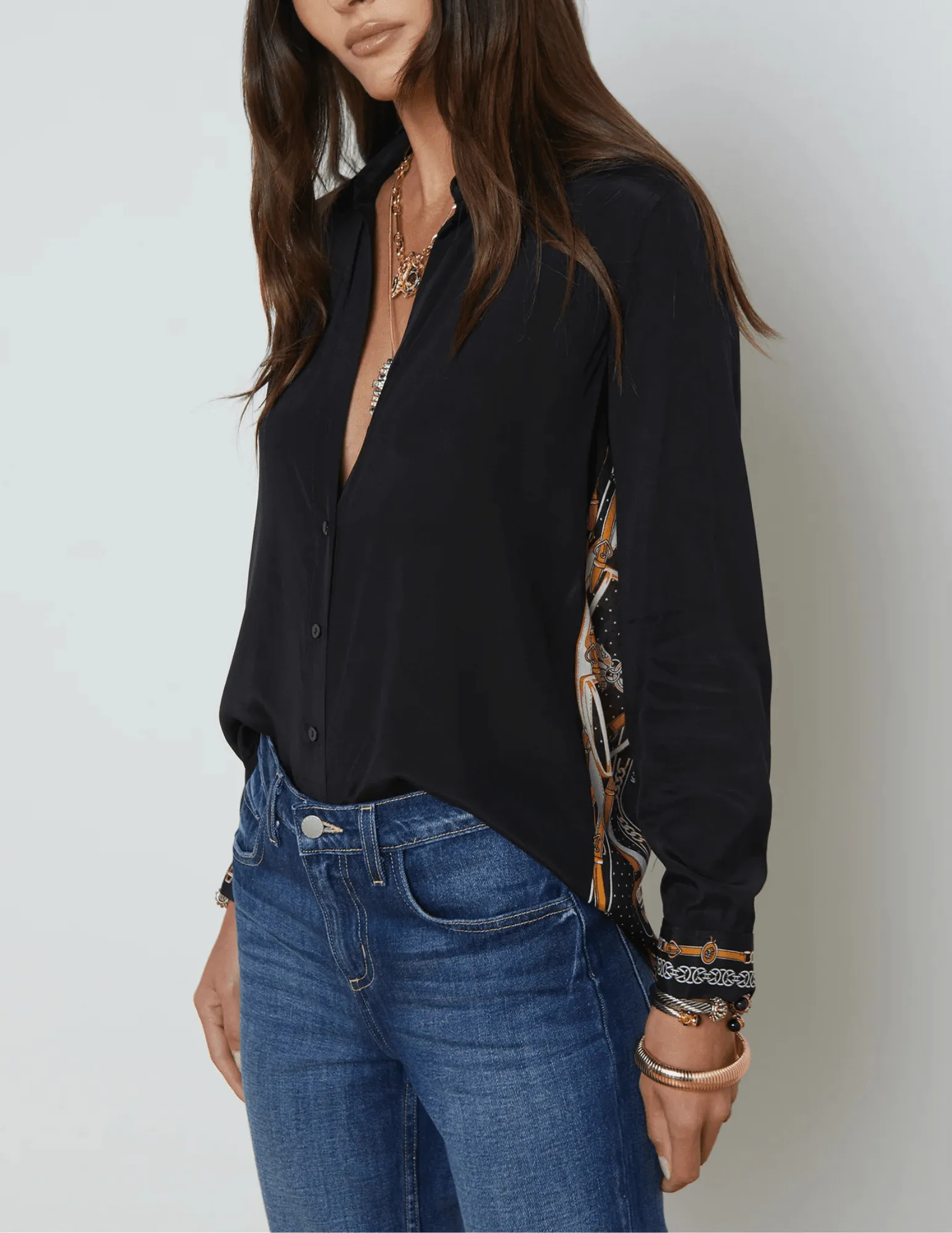 L'Agence Gio Long Sleeve Blouse