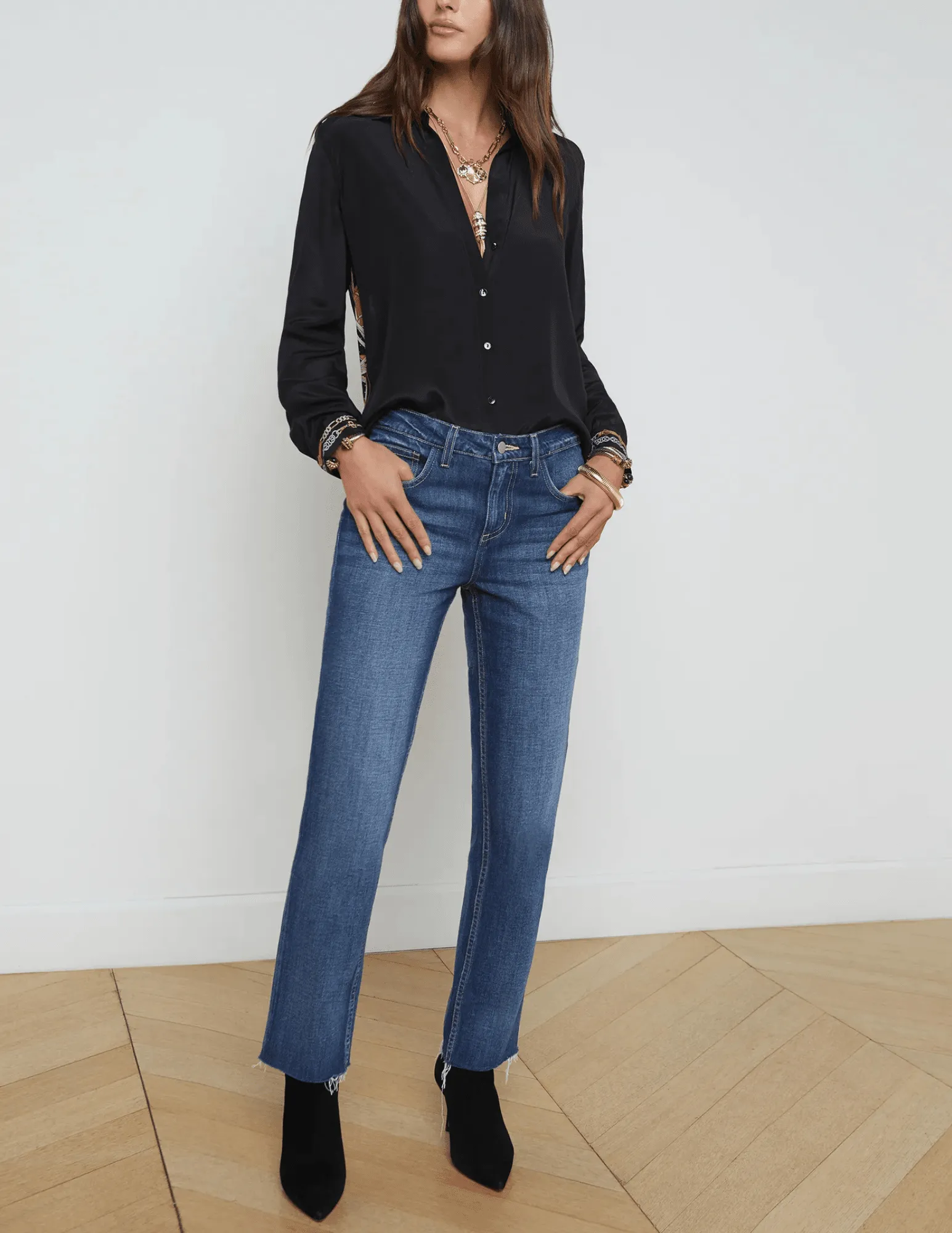 L'Agence Gio Long Sleeve Blouse