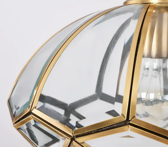 LED Copper American Style Pendant Light