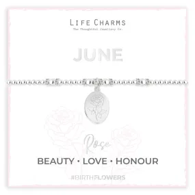 Life Charms - June Birth Flower Bracelet