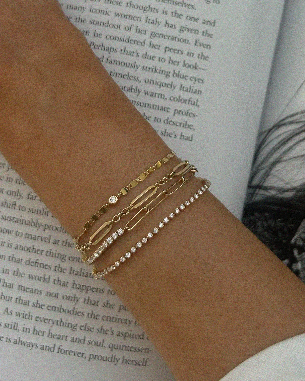 Link Diamond Tennis Bracelet