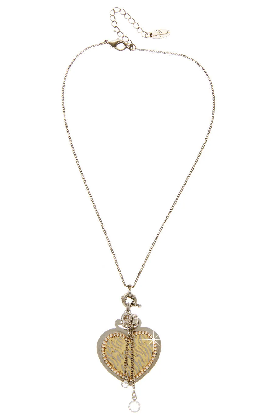 LK DESIGNS HEARTS Silver Pendant