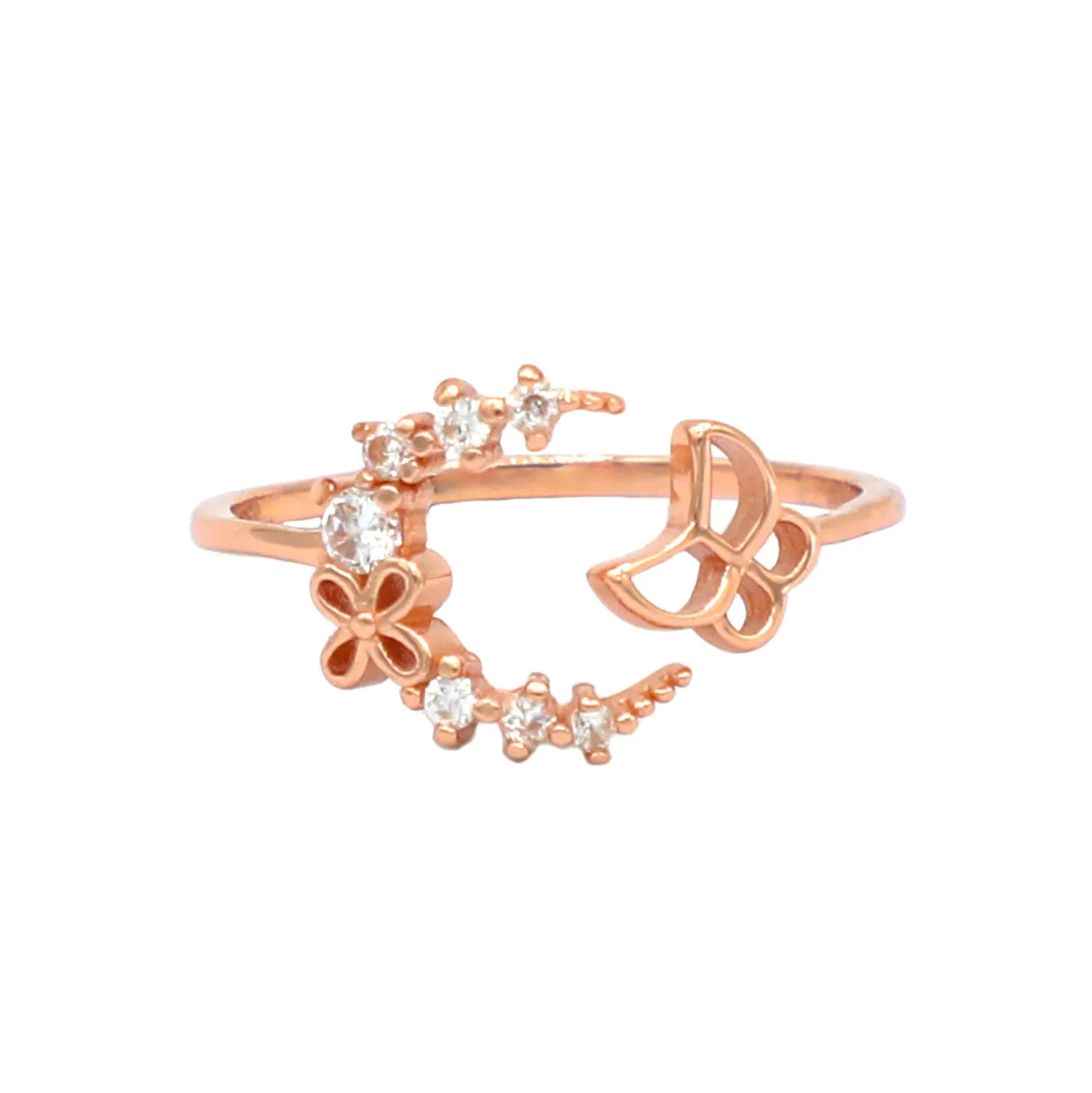 Luna & Butterfly Ring