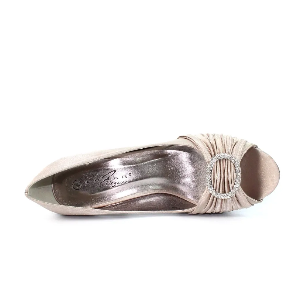 Lunar Sienna Satin Special Occassion Shoe