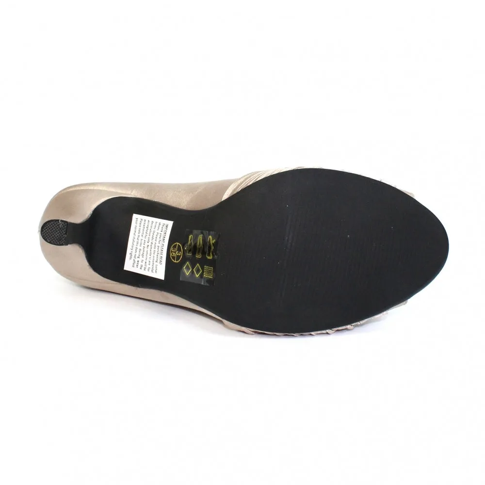 Lunar Sienna Satin Special Occassion Shoe