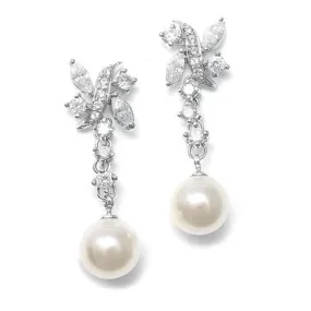 Luxurious Crystal and Pearl Drop Earrings