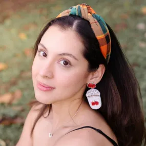 Maple Plaid Knot Headband