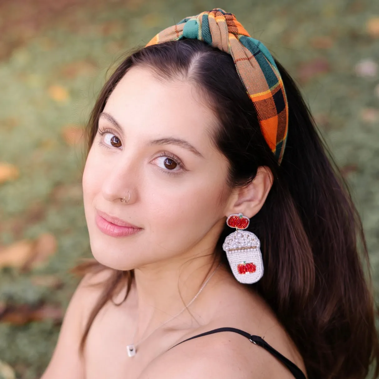 Maple Plaid Knot Headband