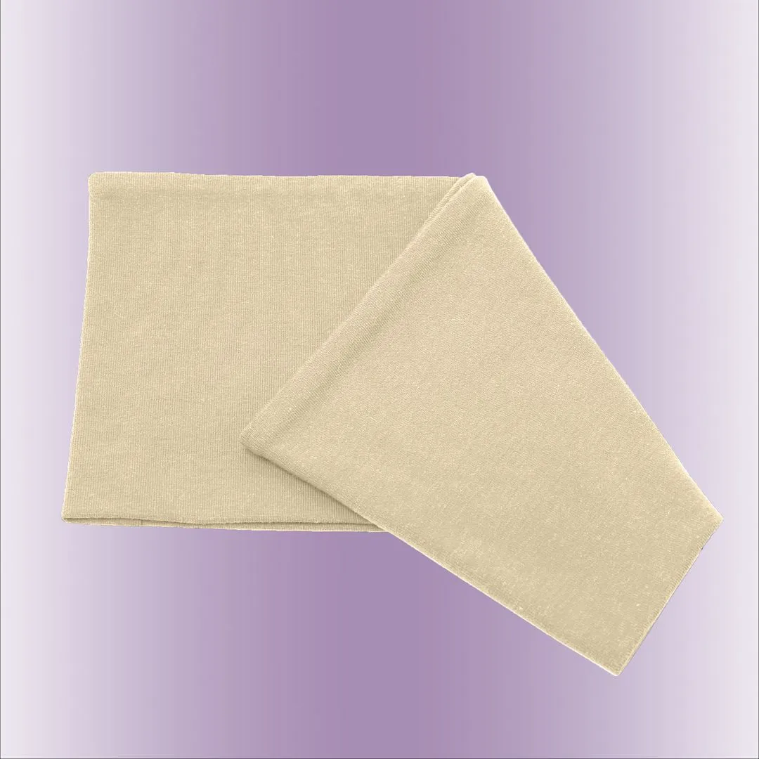 Men's Headbands Cotton Jersey 5" Wide Sports Fitness Yoga Made in the USA Cream