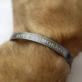 Mens Inspiration Bracelet - Design Bangle Cuff for men - Personalized Rustic Jewelry