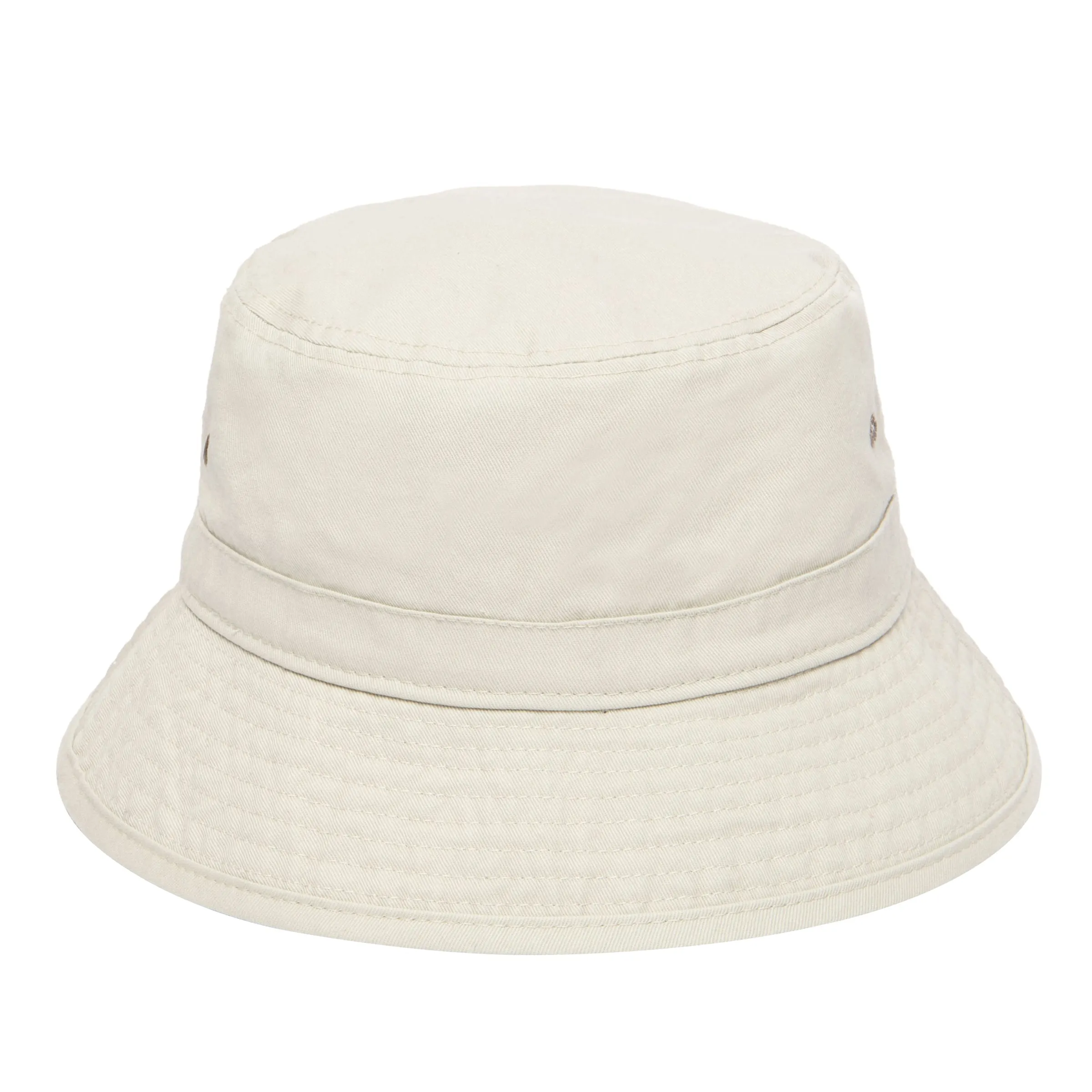 Men's washed cotton bucket with side grommets
