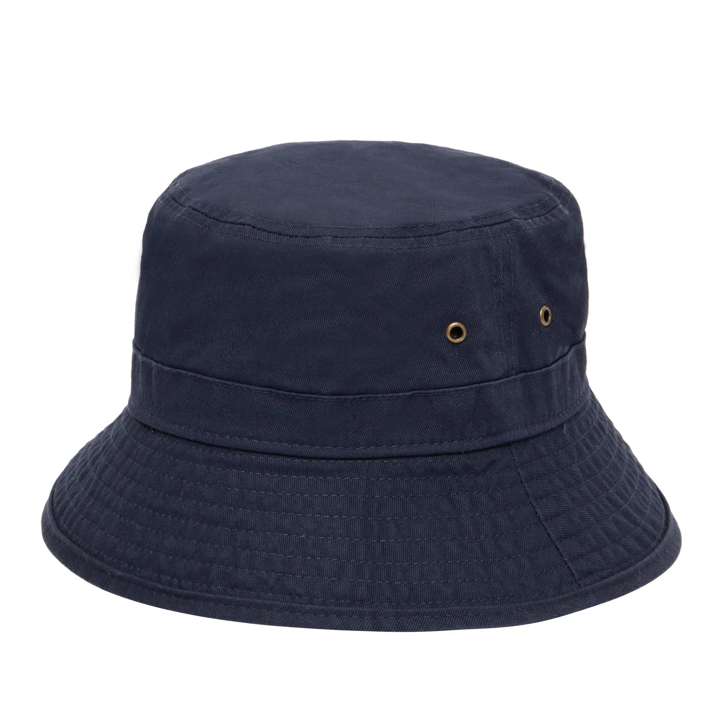 Men's washed cotton bucket with side grommets