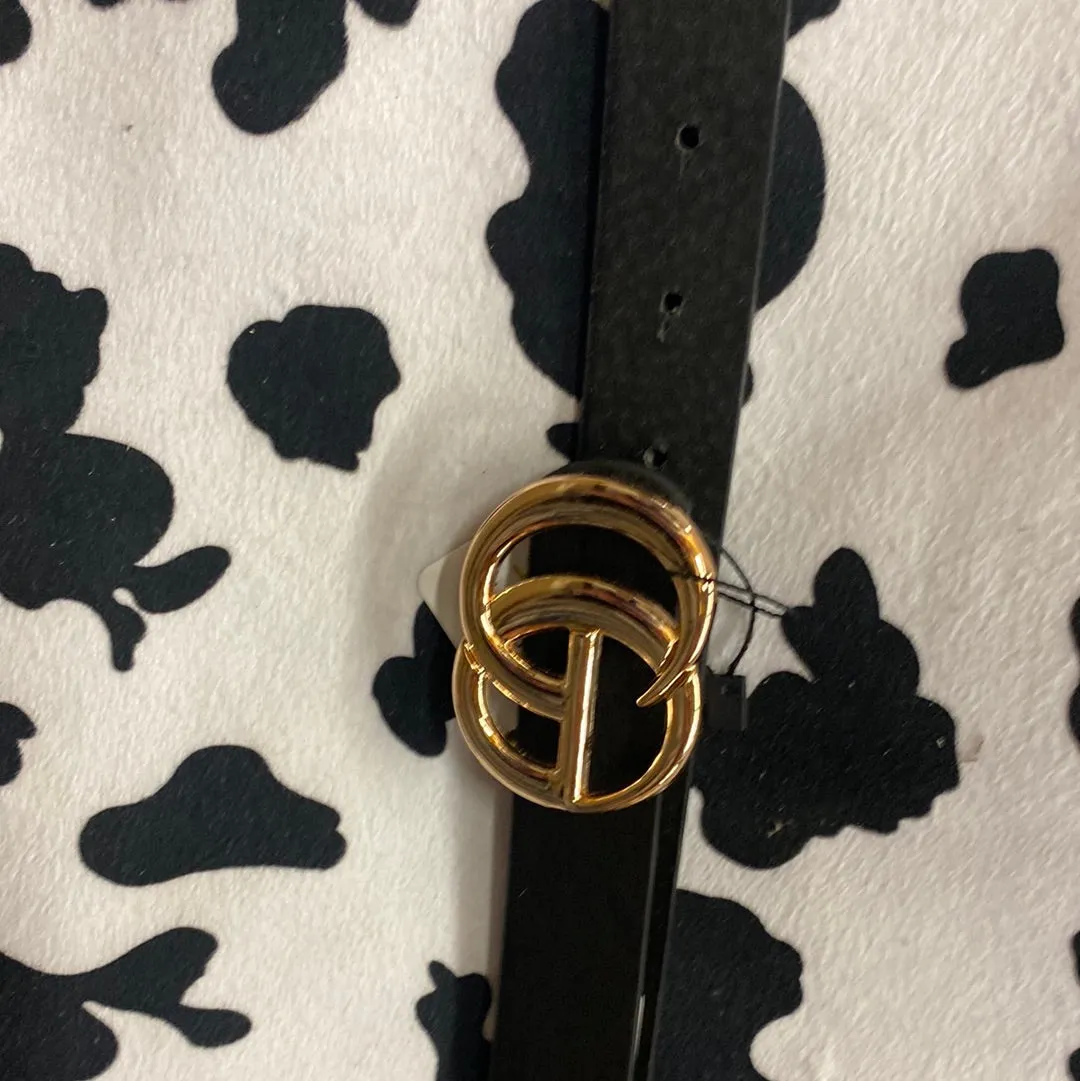 Metal Faux leather belt