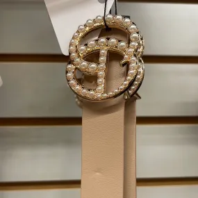 Metal Faux leather belt