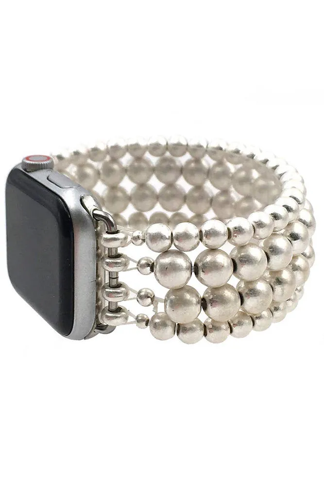 Metallic Beaded Apple Watch Band