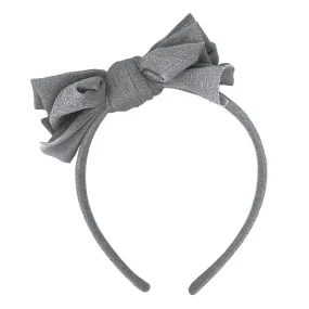 METALLIC FAB HARD HEADBAND: silver