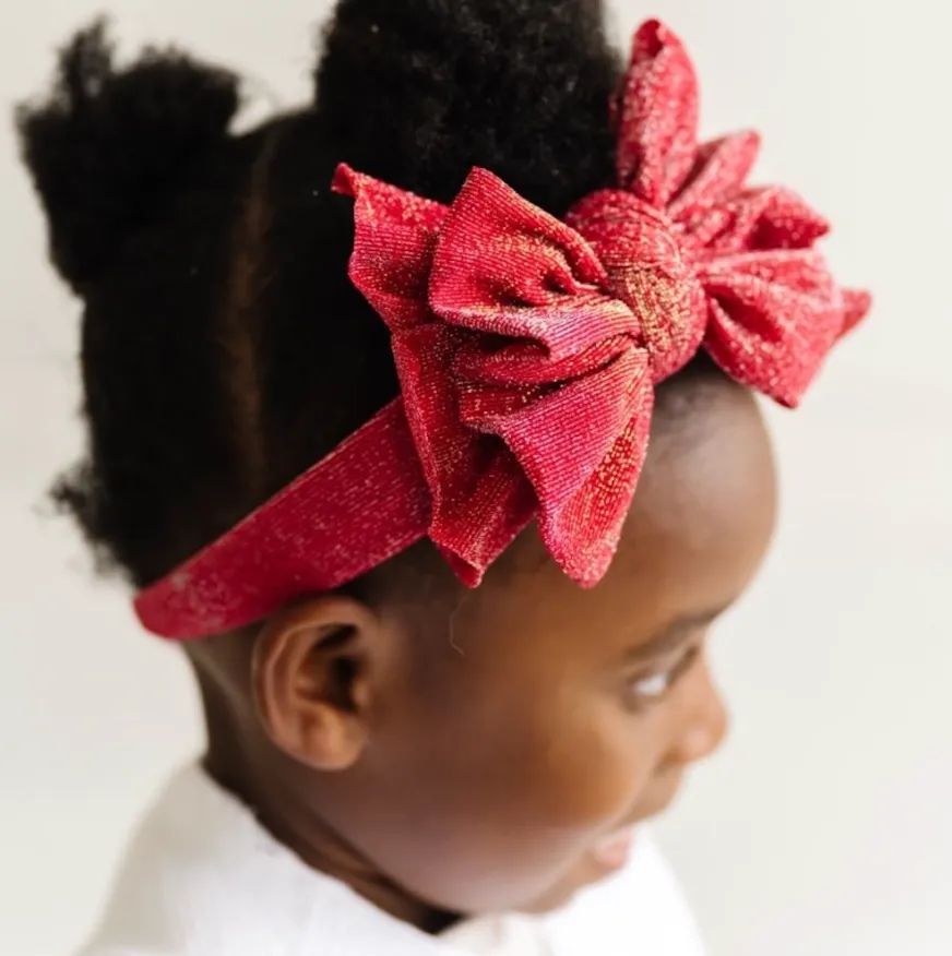 METALLIC FAB HARD HEADBAND: silver
