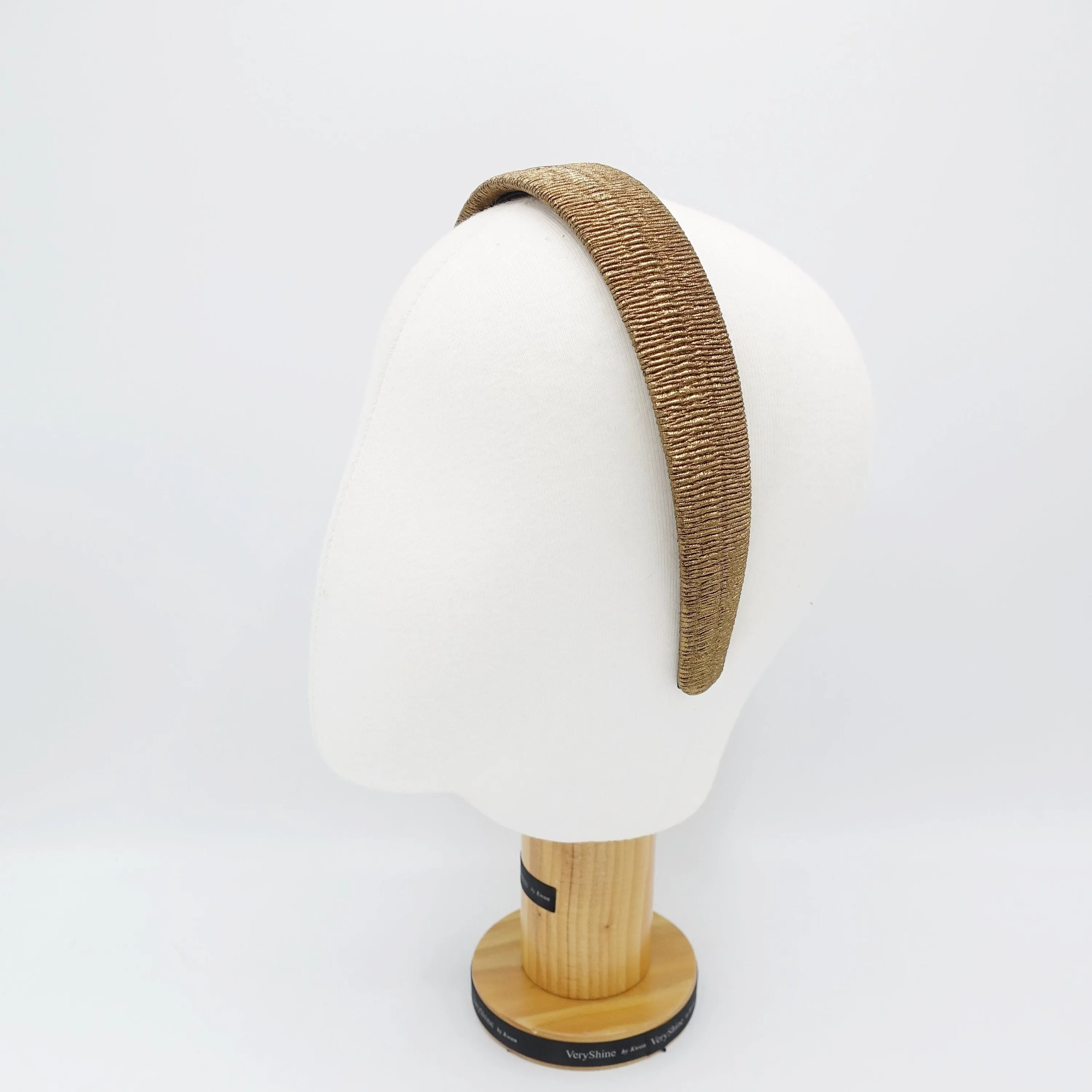 metallic pleated headband flat hairband women hair accessory