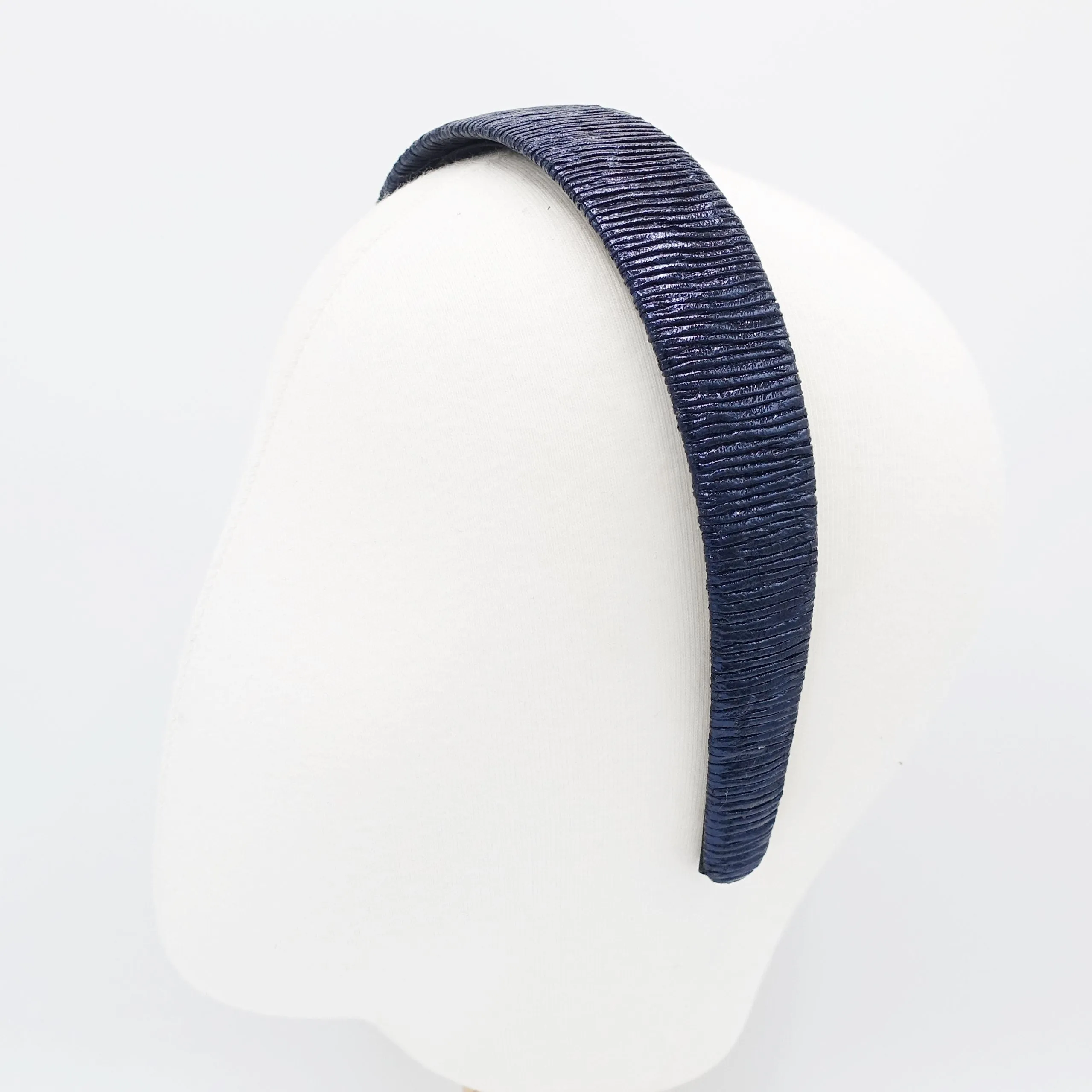 metallic pleated headband flat hairband women hair accessory