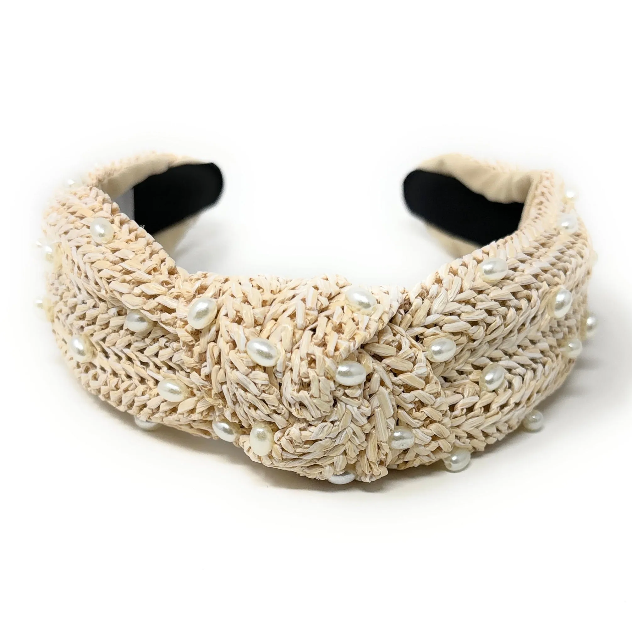 Mila Ivory Raffia Knot Headband