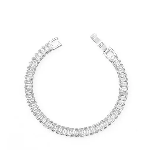 Milan 18k Alluring Tennis Bracelet, Gold Vermeil Chunky Cubic Zirconia | Classy Modern