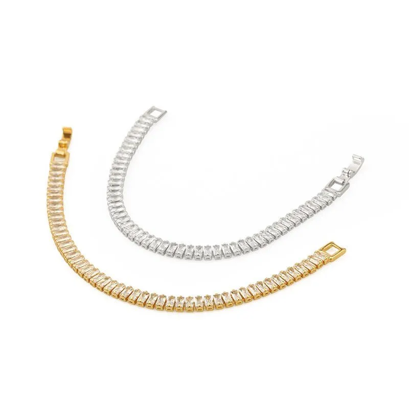 Milan 18k Alluring Tennis Bracelet, Gold Vermeil Chunky Cubic Zirconia | Classy Modern