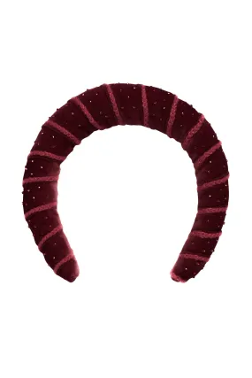 Min Headband - Burgundy Velvet