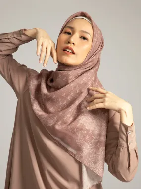 MONOGRAM SCARF MAUVE