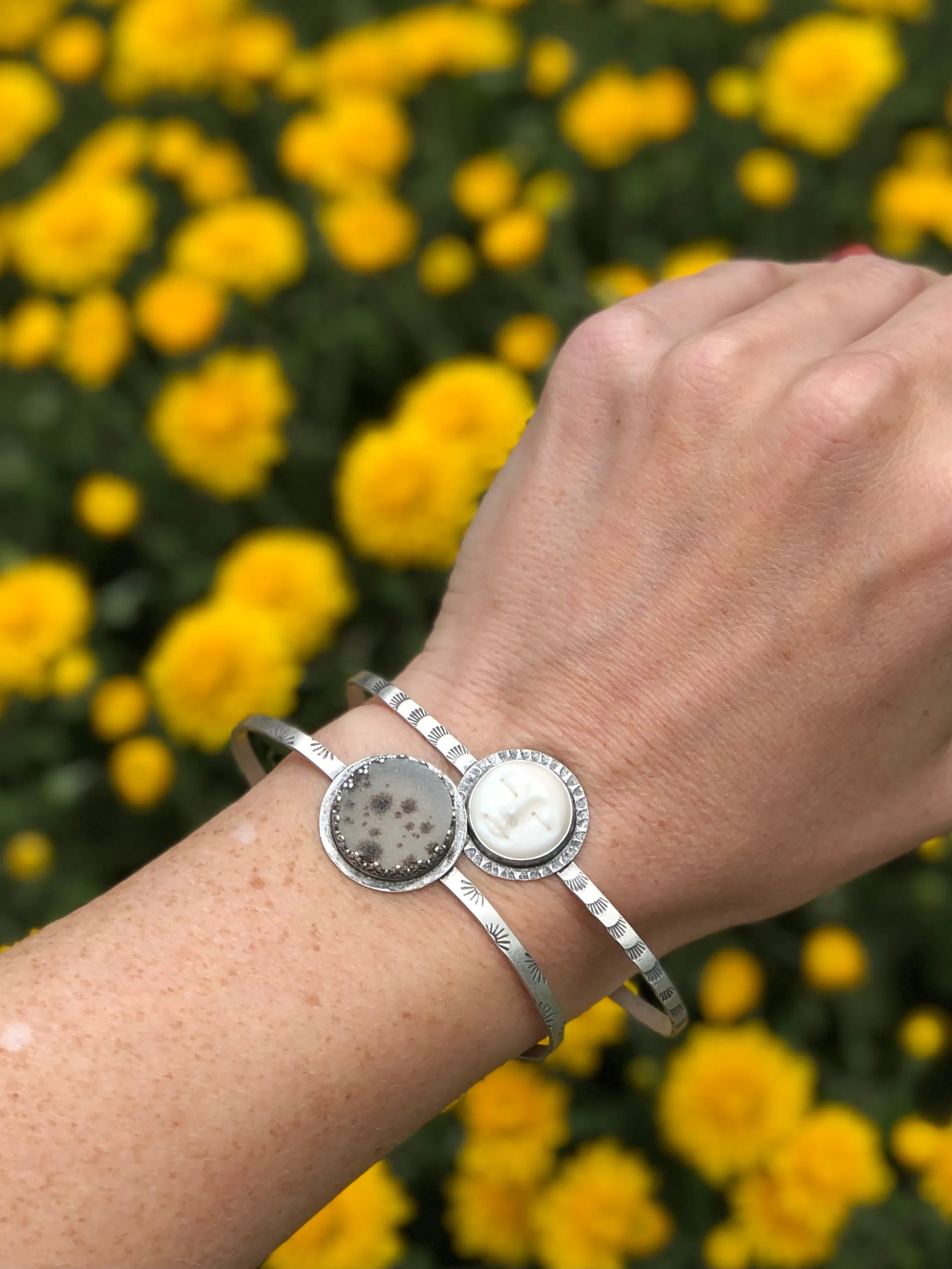 Montana Agate Druzy Cuff Bracelet