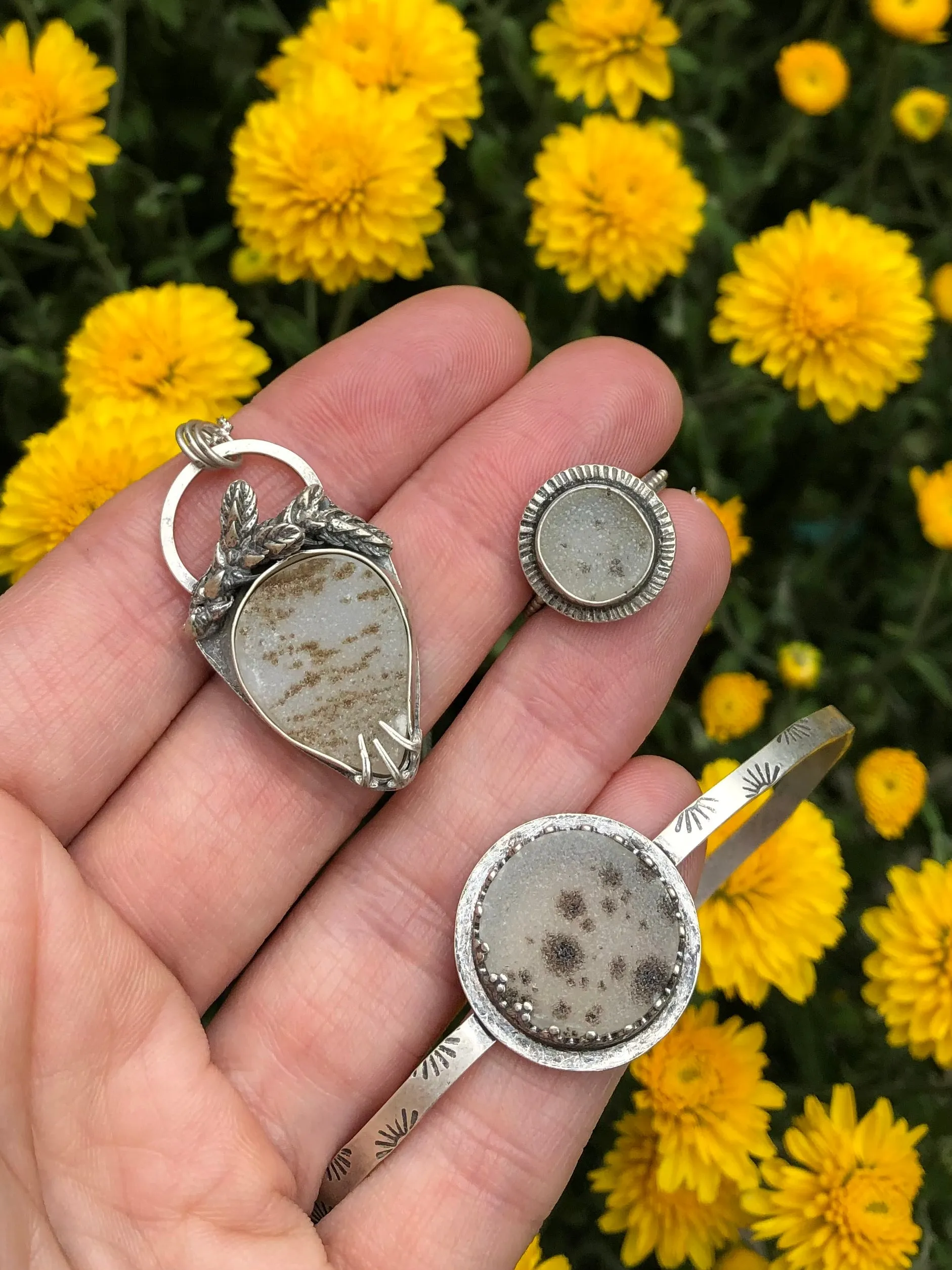 Montana Agate Druzy Cuff Bracelet