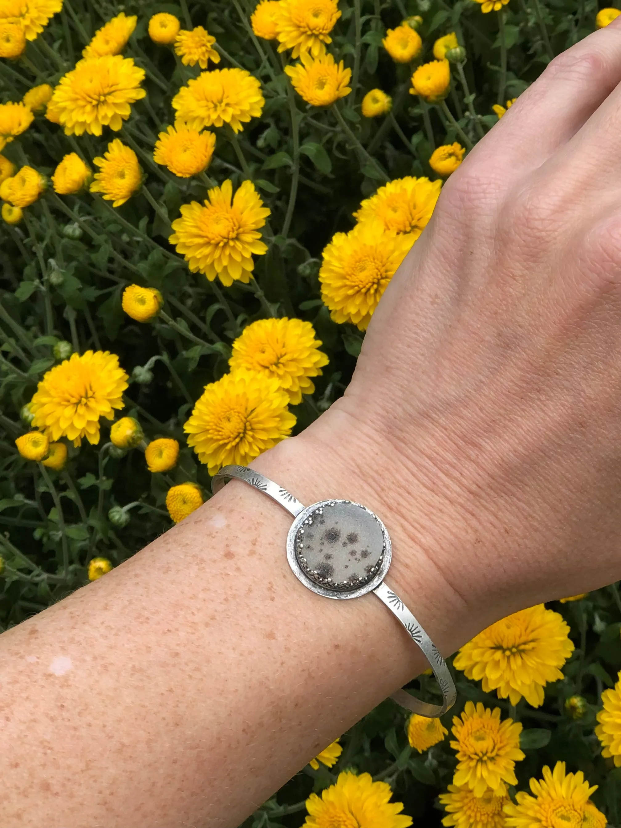 Montana Agate Druzy Cuff Bracelet