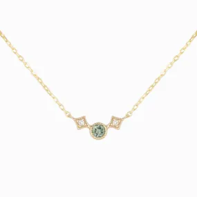 Moon & Star Necklace - Montana Sapphire
