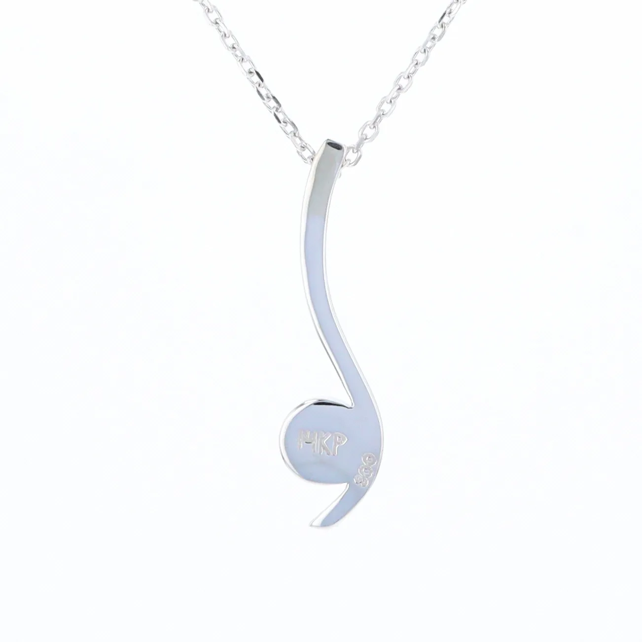 Mother Of Pearl Round Inlaid Curved Bar Pendant