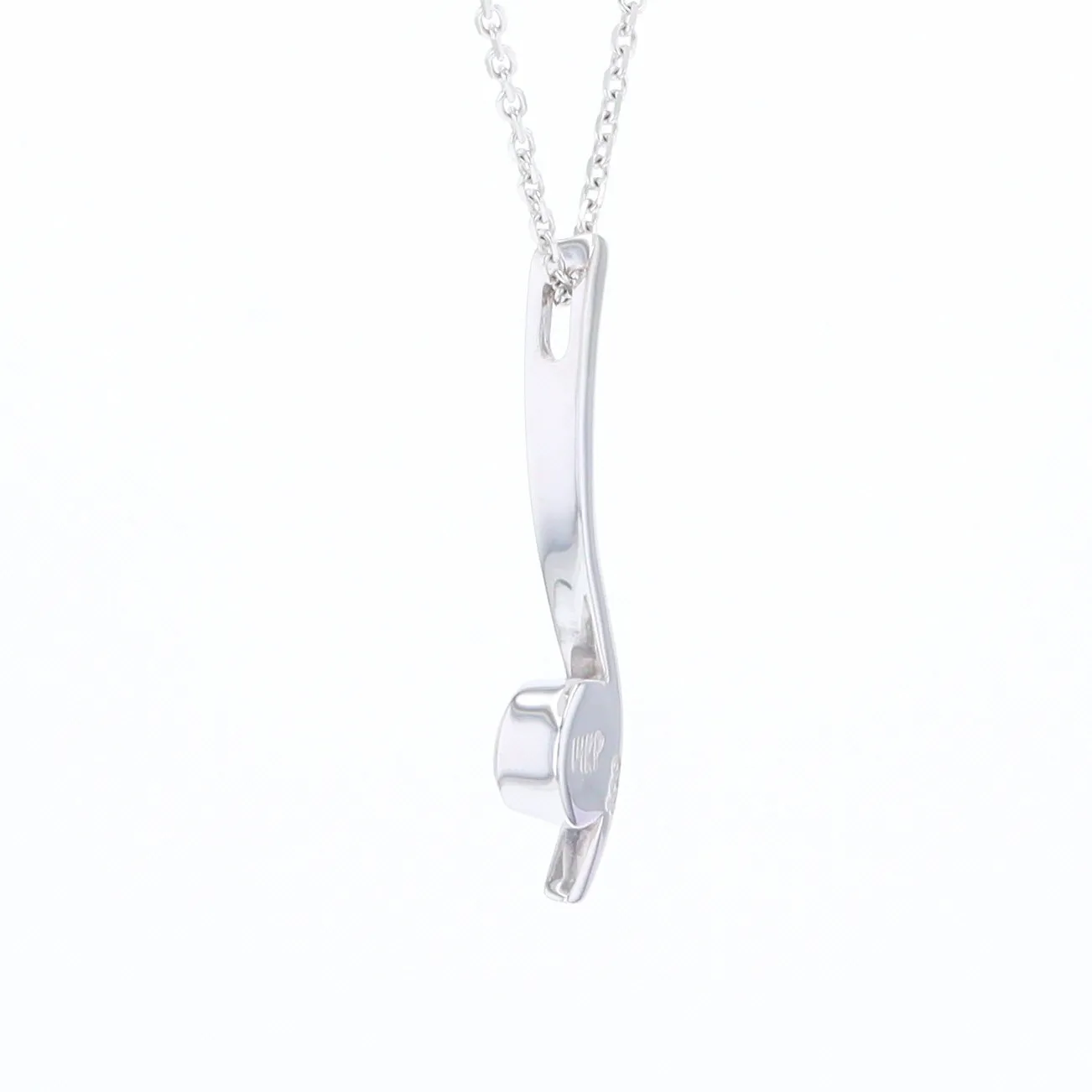 Mother Of Pearl Round Inlaid Curved Bar Pendant