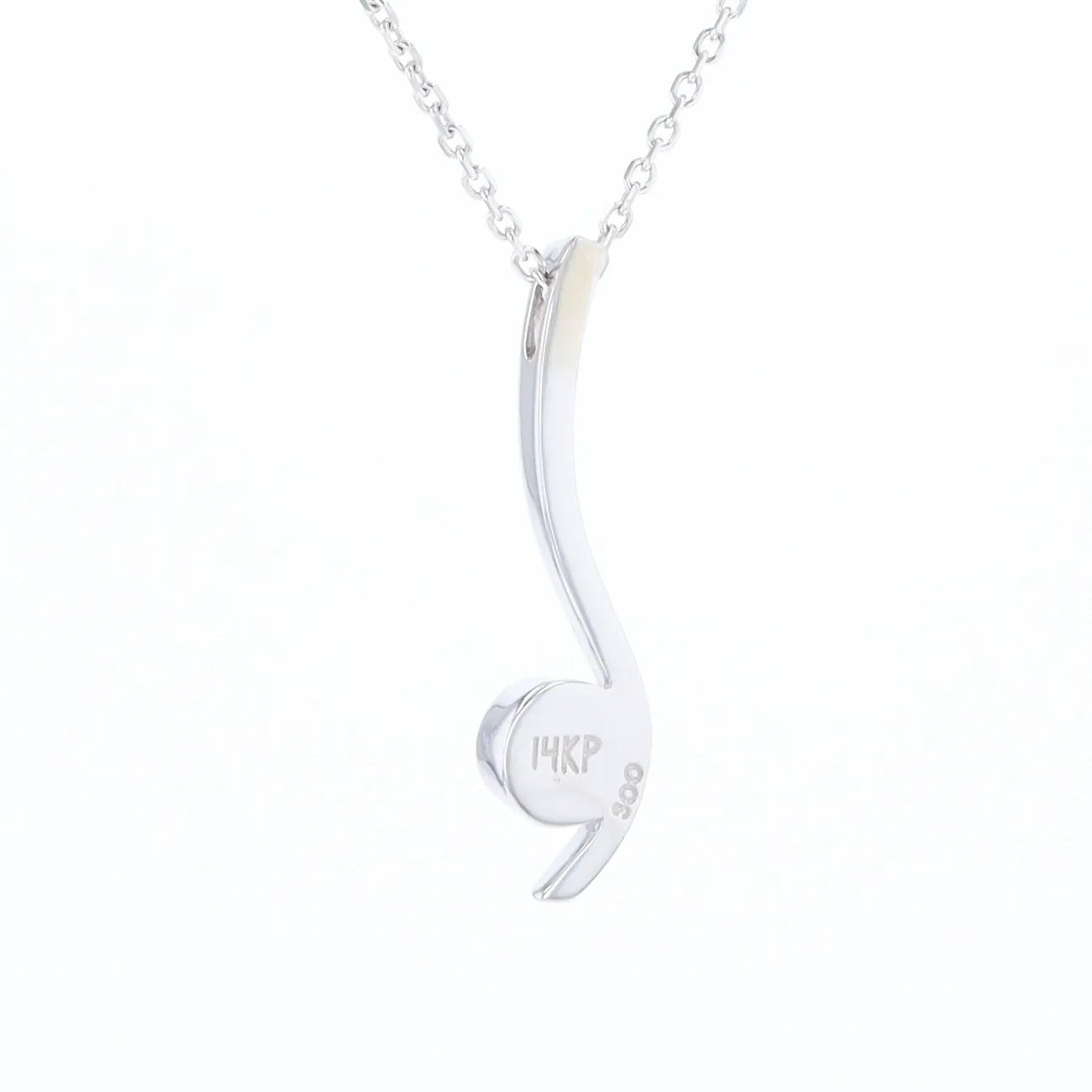 Mother Of Pearl Round Inlaid Curved Bar Pendant