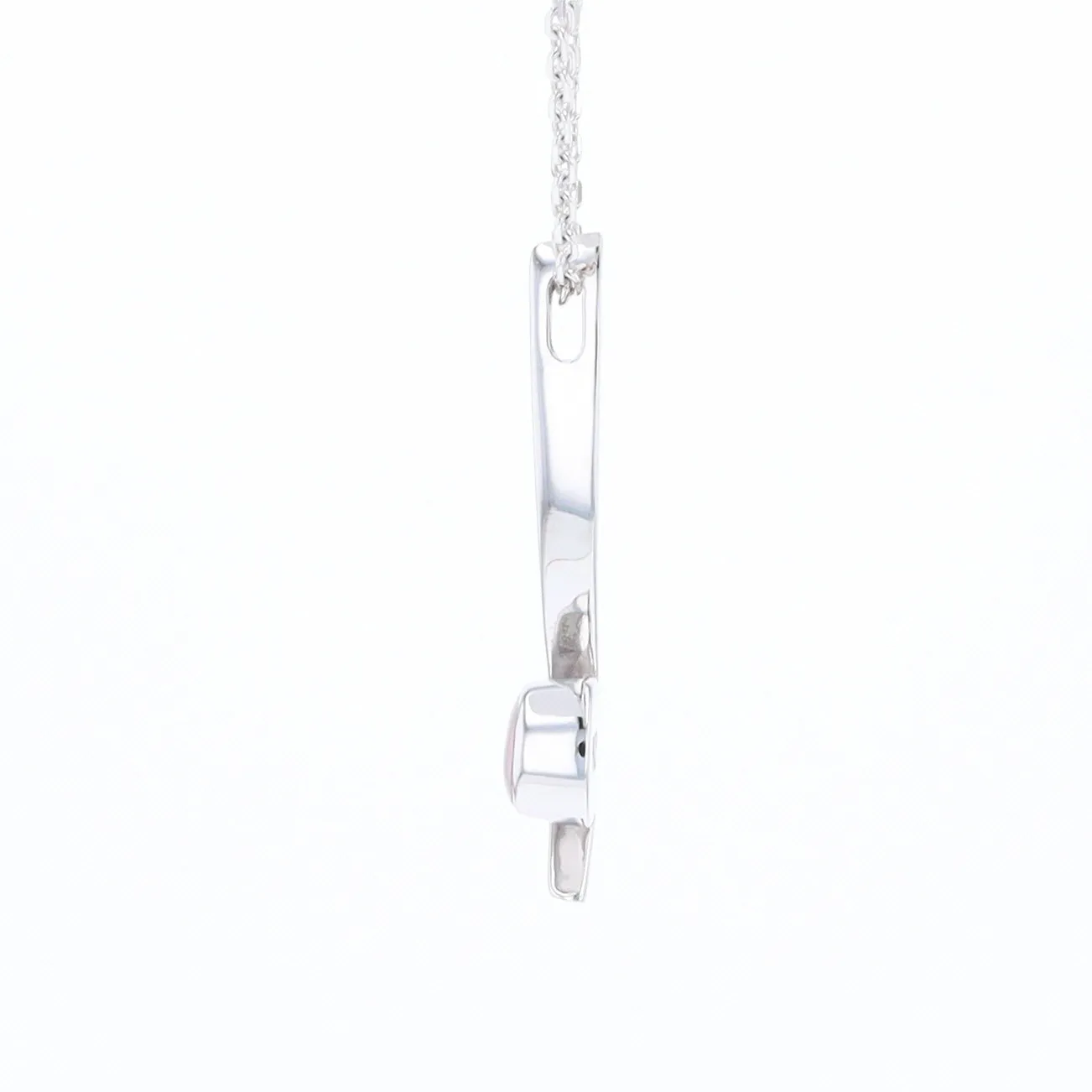 Mother Of Pearl Round Inlaid Curved Bar Pendant