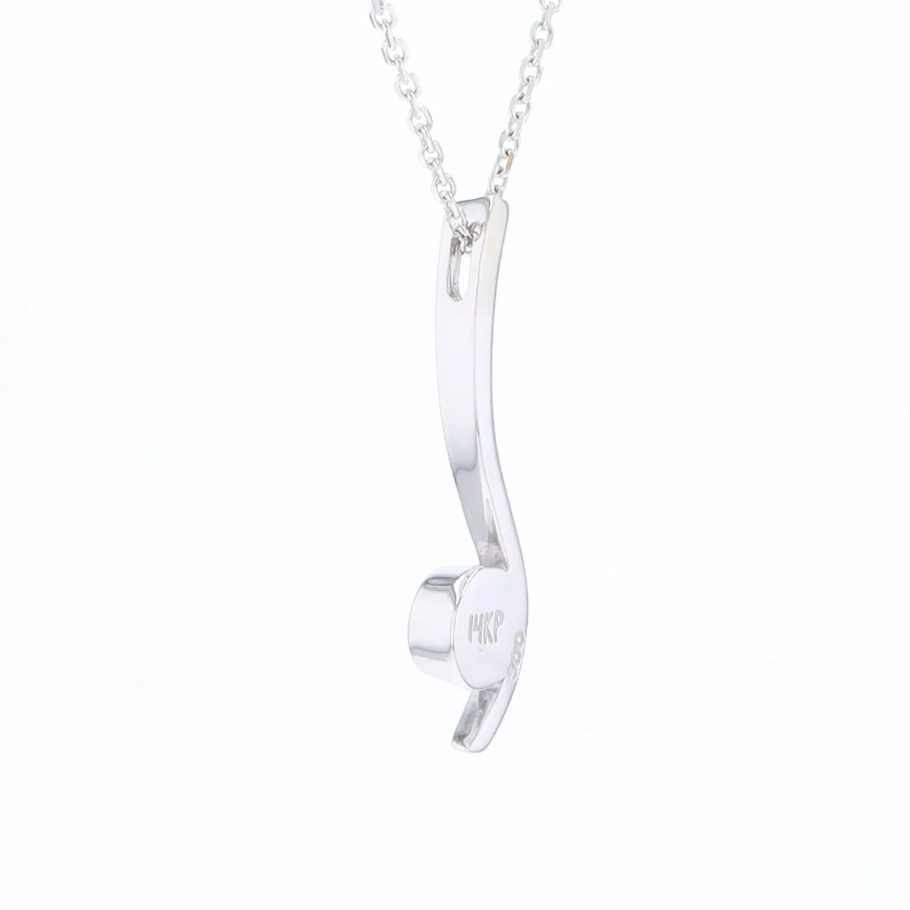 Mother Of Pearl Round Inlaid Curved Bar Pendant
