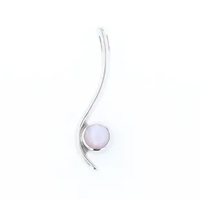 Mother Of Pearl Round Inlaid Curved Bar Pendant